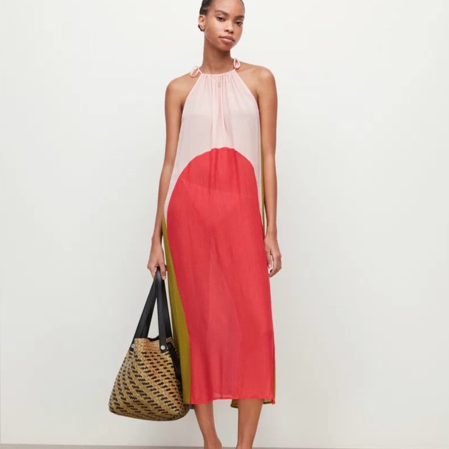 All Saints Aida Color Blocked Maxi Dress